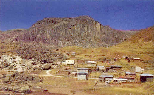 Village of Huayllay where tourist information and guides for your trip are available