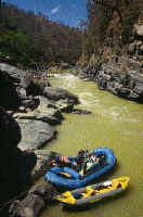 Boating on the Tumbes River.