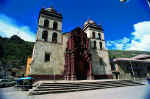 Huancavelica's 16th century Cathedral is one of the most important examples of colonial architecture in the city.   Walter Wust