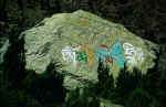 Stone slabs at the base of the mountain hold special religious significance for Buddhists   Ernesto Malaga