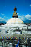 Bodhnath Stupa Buddhist monastery.  Renzo Uccelli