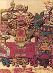 Manto (detalle) Per: Costa sur, Paracas, 1-200 D.C. Tejido llano de algodn con bordado en fibra de camlido 34.1560, Alfred W.Jenkins Fund